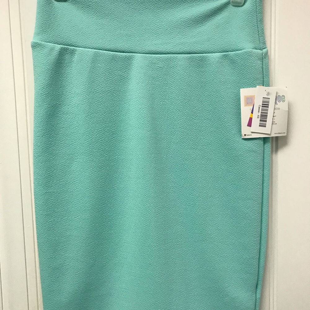 NWT Size XS Lularoe Cassie in solid aqua